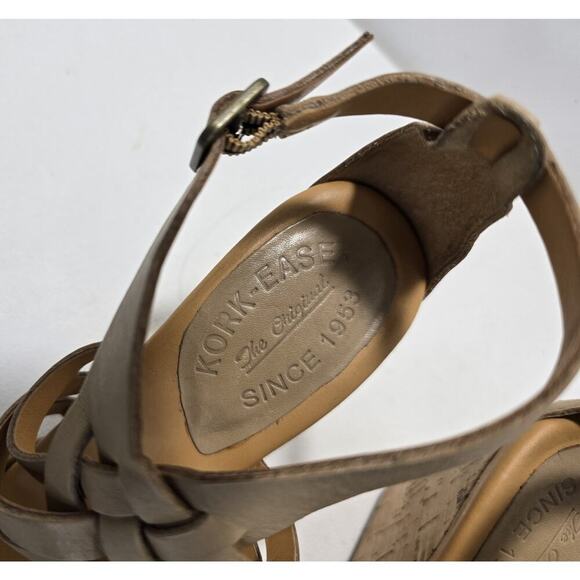 Kork Ease Adelaide Leather Cork Wedge Sandals K36402 Womens size 6 EUC - Picture 5 of 9